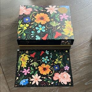 Galison Intergalactic Flora 1000 piece foil Puzzle - Vibrant Multicolor Design